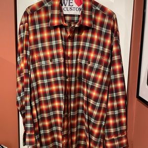 Orvis XXL 100% Cotton Long-Sleeve Plaid Men’s Shirt